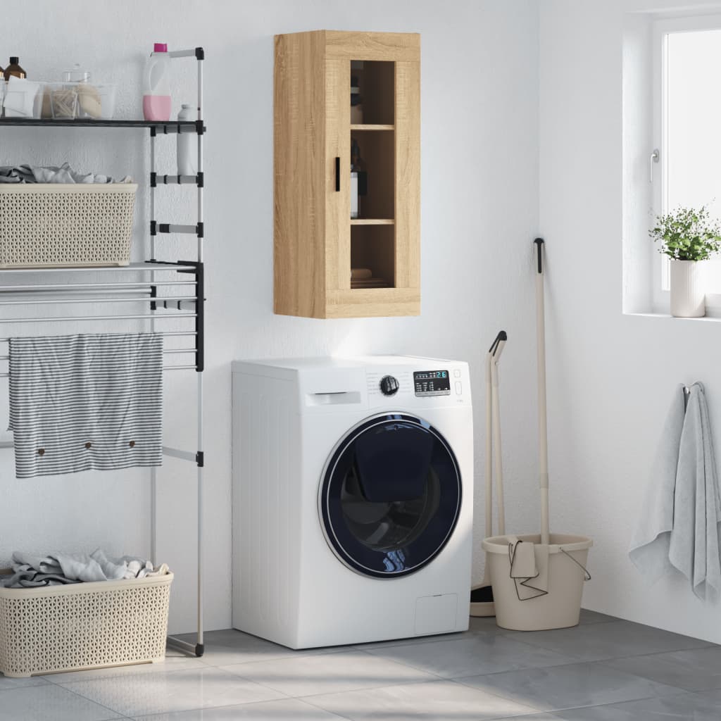 Wall Mounted Cabinet Sonoma Oak 34,5x34x90 cm