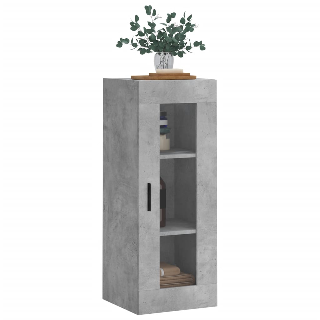 Wall Mounted Cabinet Concrete Grey 34,5x34x90 cm