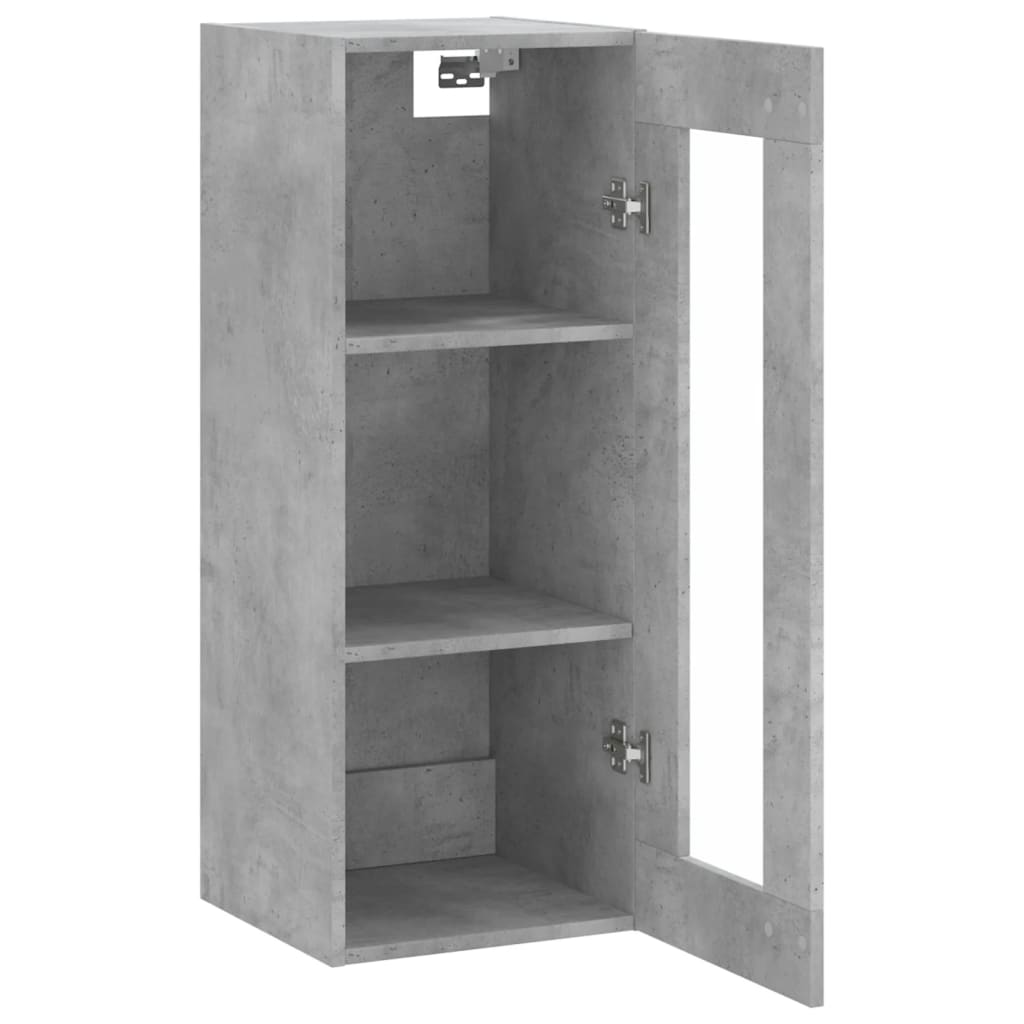 Wall Mounted Cabinet Concrete Grey 34,5x34x90 cm