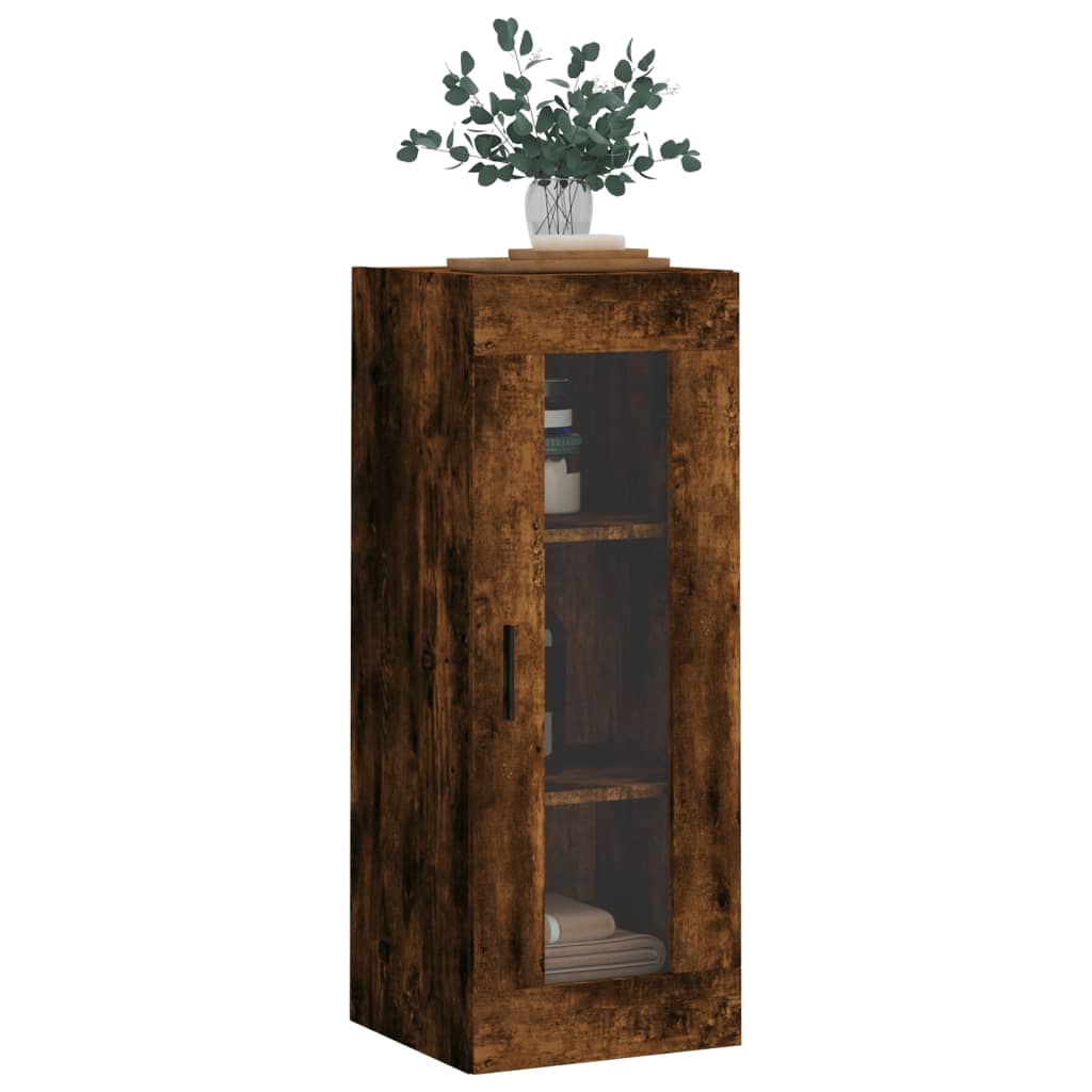 Wall Mounted Cabinet Smoked Oak 34,5x34x90 cm