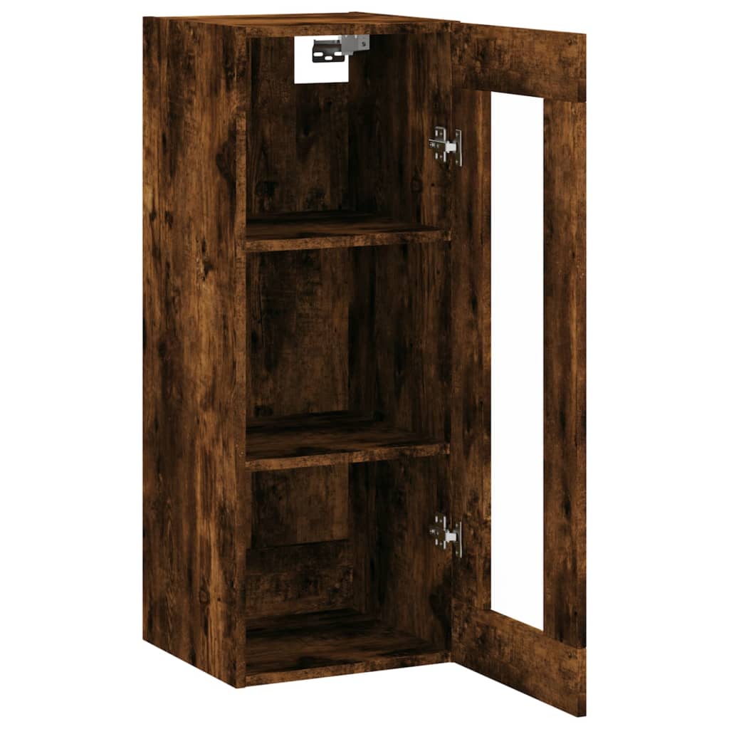 Wall Mounted Cabinet Smoked Oak 34,5x34x90 cm