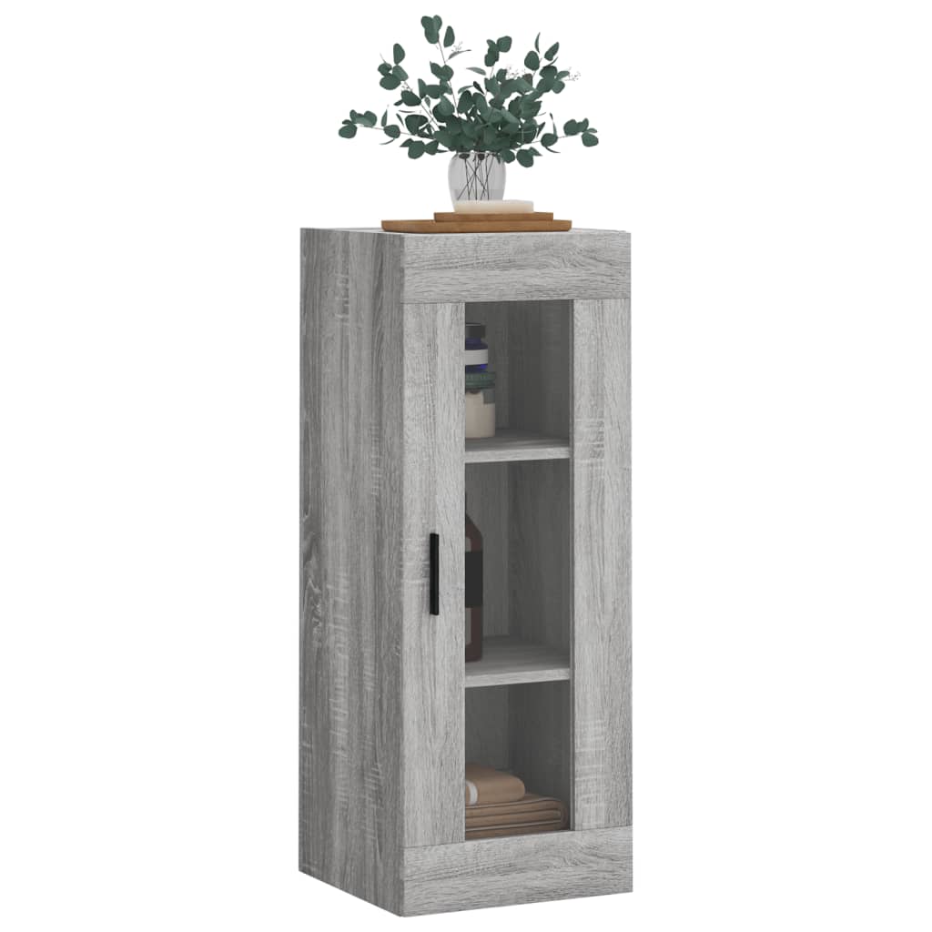 Wall Mounted Cabinet Grey Sonoma 34,5x34x90 cm