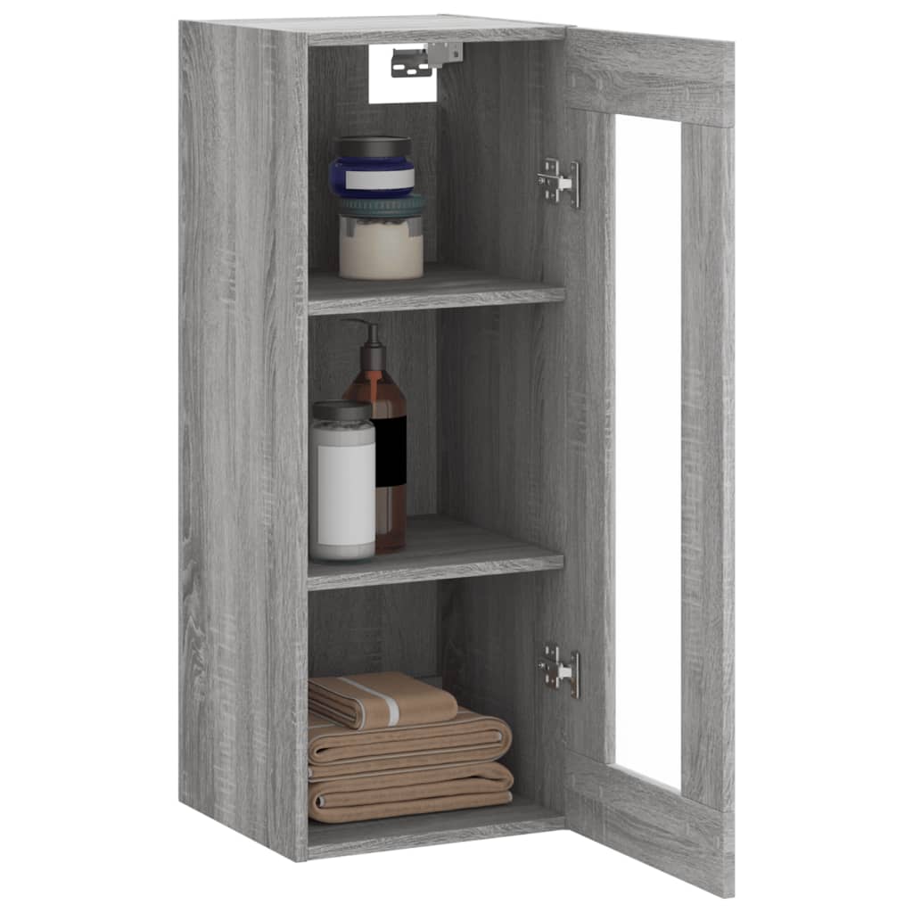 Wall Mounted Cabinet Grey Sonoma 34,5x34x90 cm