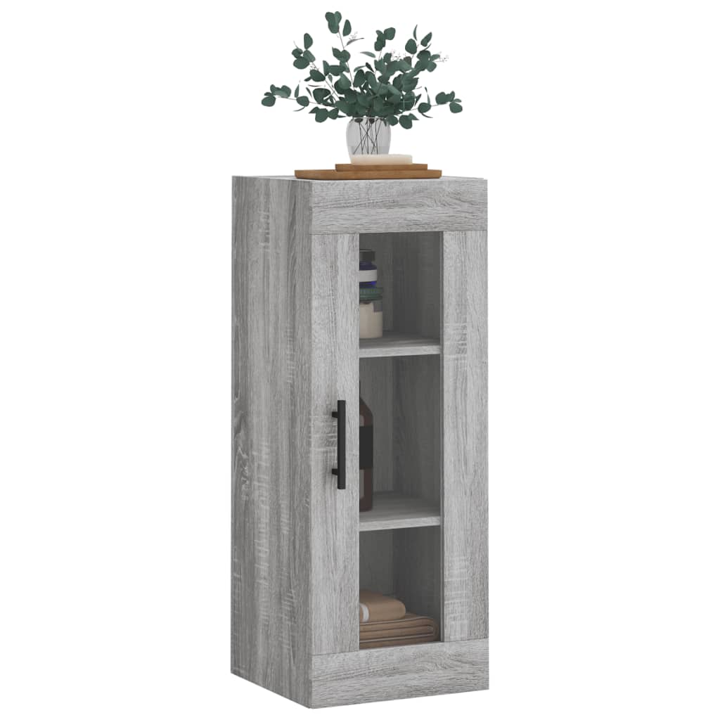 Wall Mounted Cabinet Grey Sonoma 34,5x34x90 cm