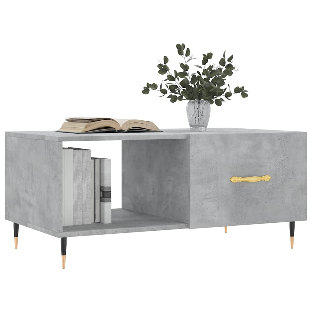 Coffee Table Concrete Grey 90x50x40 cm Engineered Wood