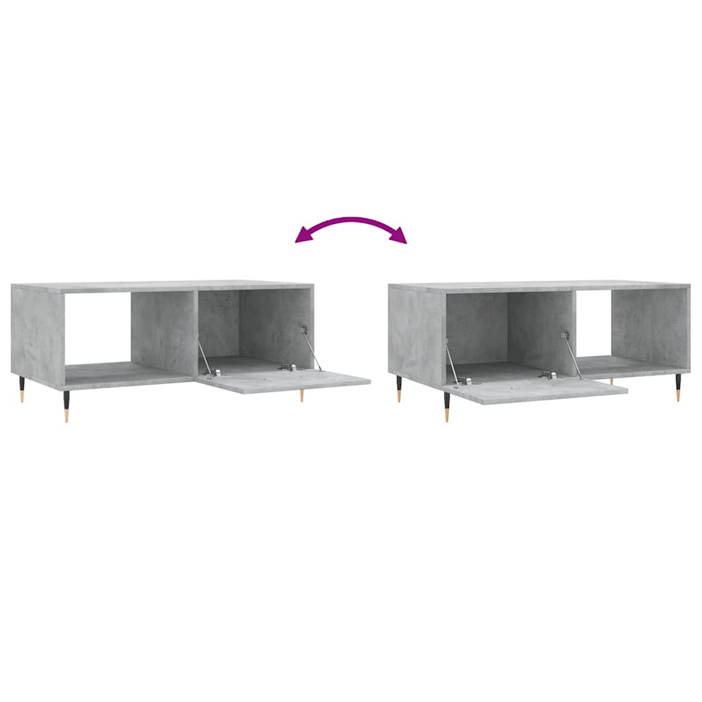Coffee Table Concrete Grey 90x50x40 cm Engineered Wood