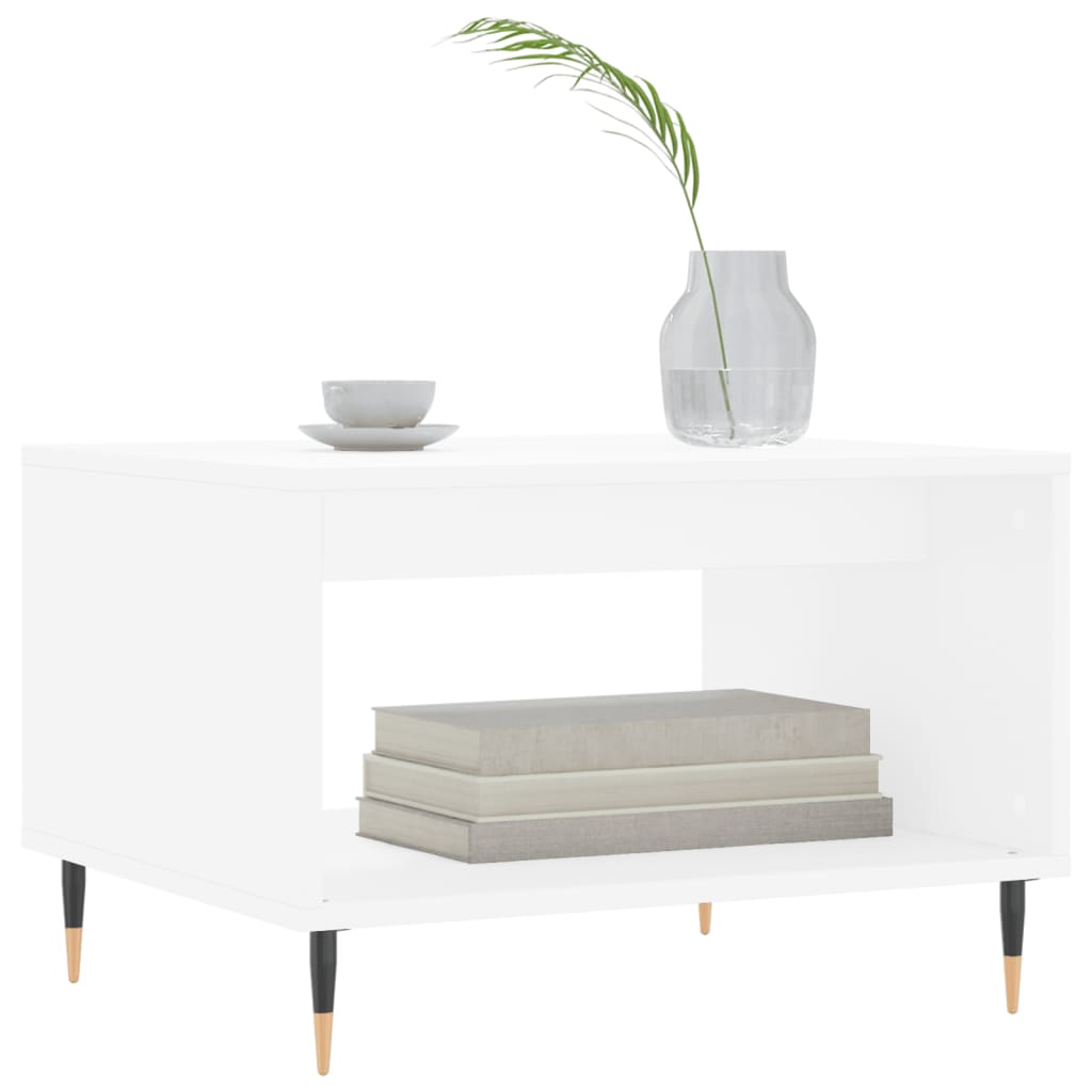 Coffee Table White 60x50x40 cm Engineered Wood
