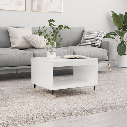 Coffee Table White 60x50x40 cm Engineered Wood