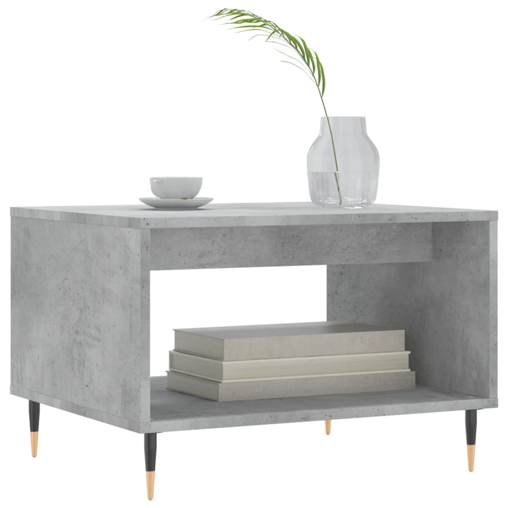 Coffee Table Concrete Grey 60x50x40 cm Engineered Wood
