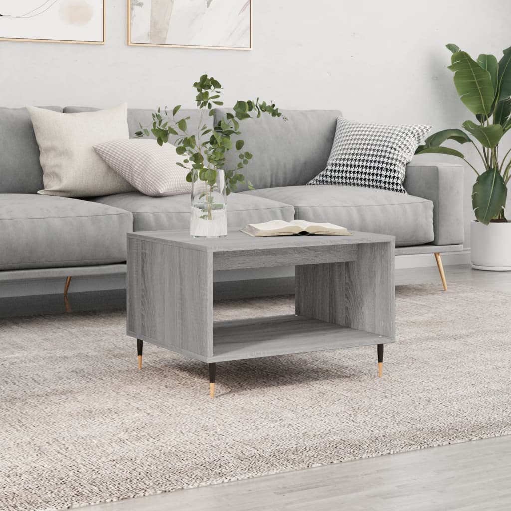 Coffee Table Grey Sonoma 60x50x40 cm Engineered Wood