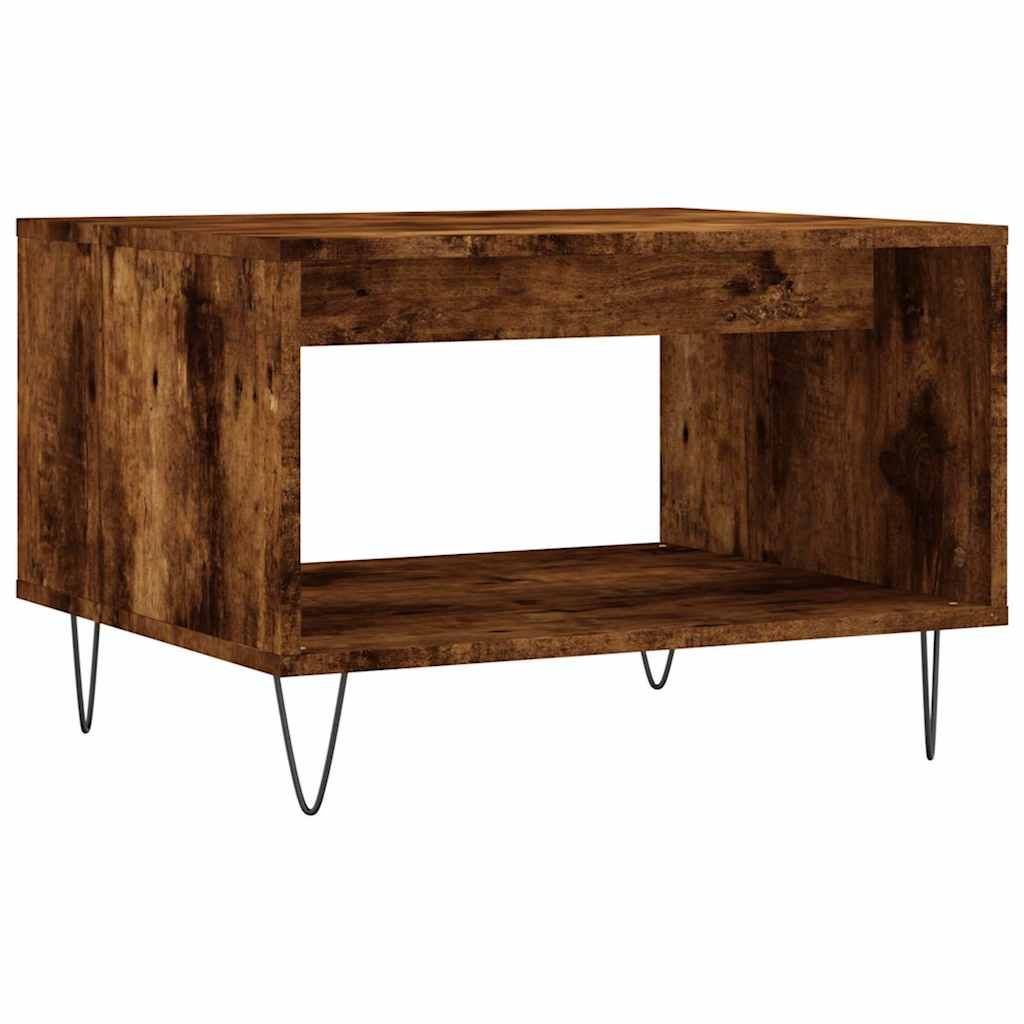 Coffee Table Smoked Oak 60x50x40 cm Engineered Wood