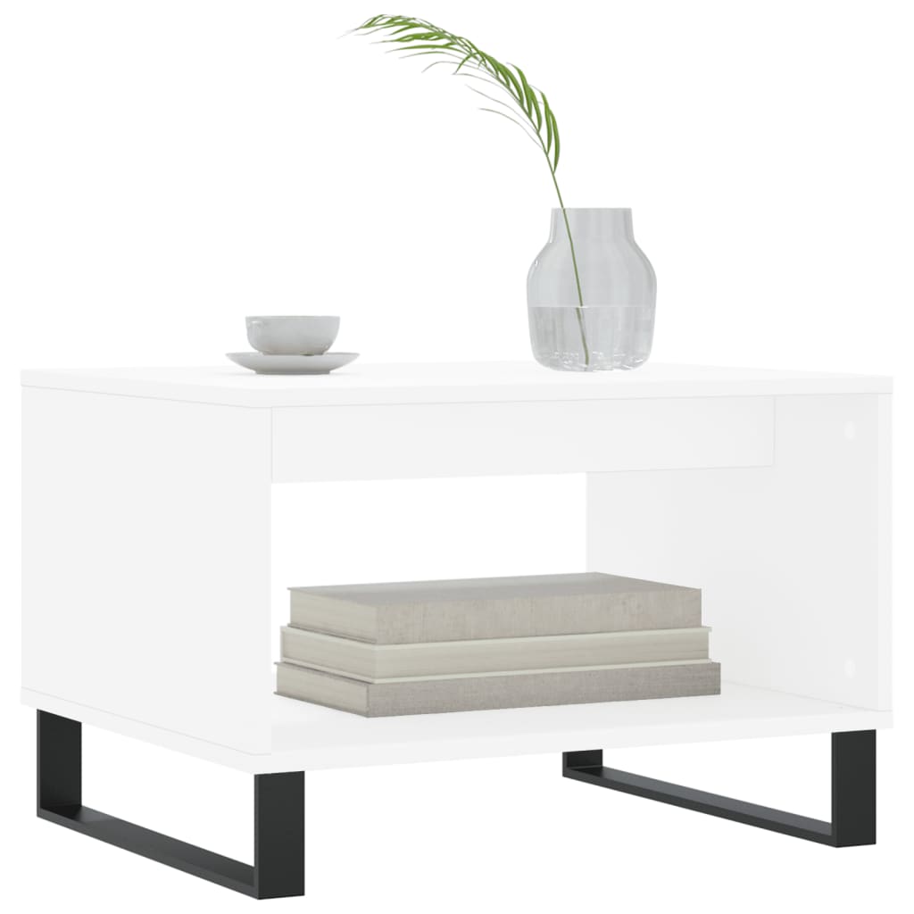Coffee Table White 60x50x40 cm Engineered Wood