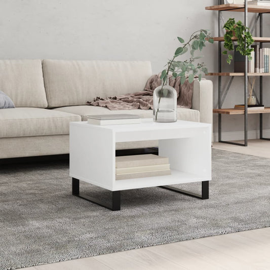 vidaXL Coffee Table White 60x50x40 cm Engineered Wood