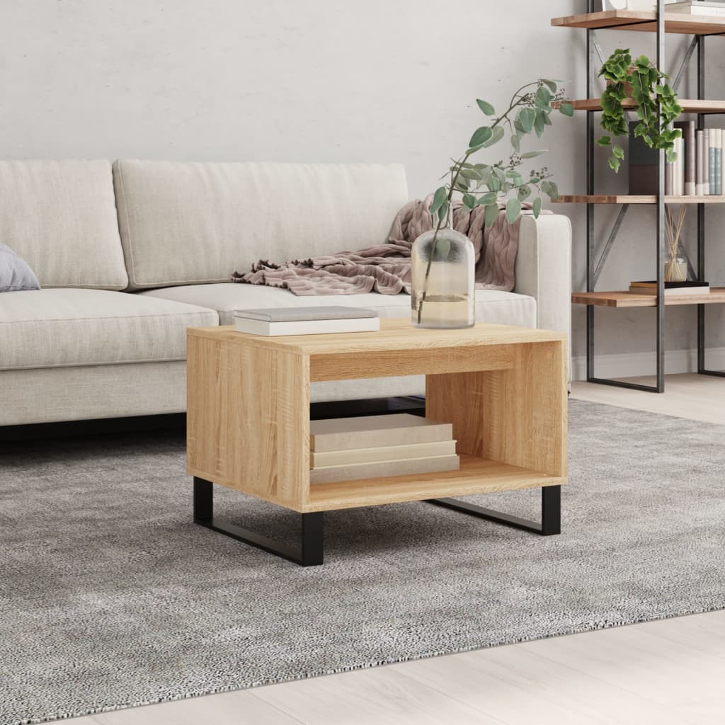Coffee Table Sonoma Oak 60x50x40 cm Engineered Wood