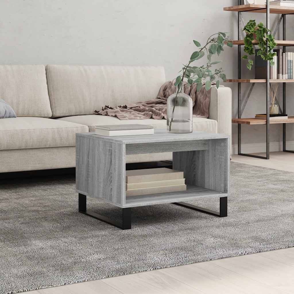Coffee Table Grey Sonoma 60x50x40 cm Engineered Wood