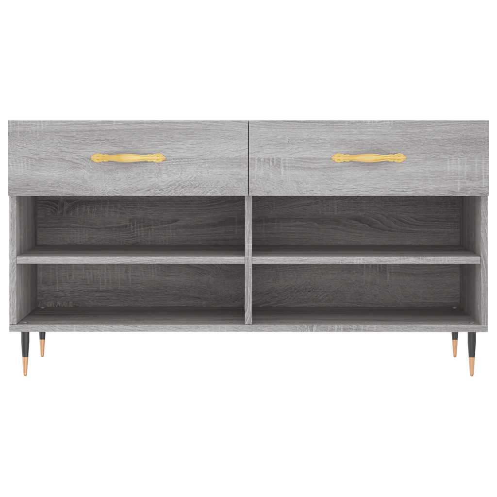 Shoe Bench Grey Sonoma 102x35x55 cm Engineered Wood