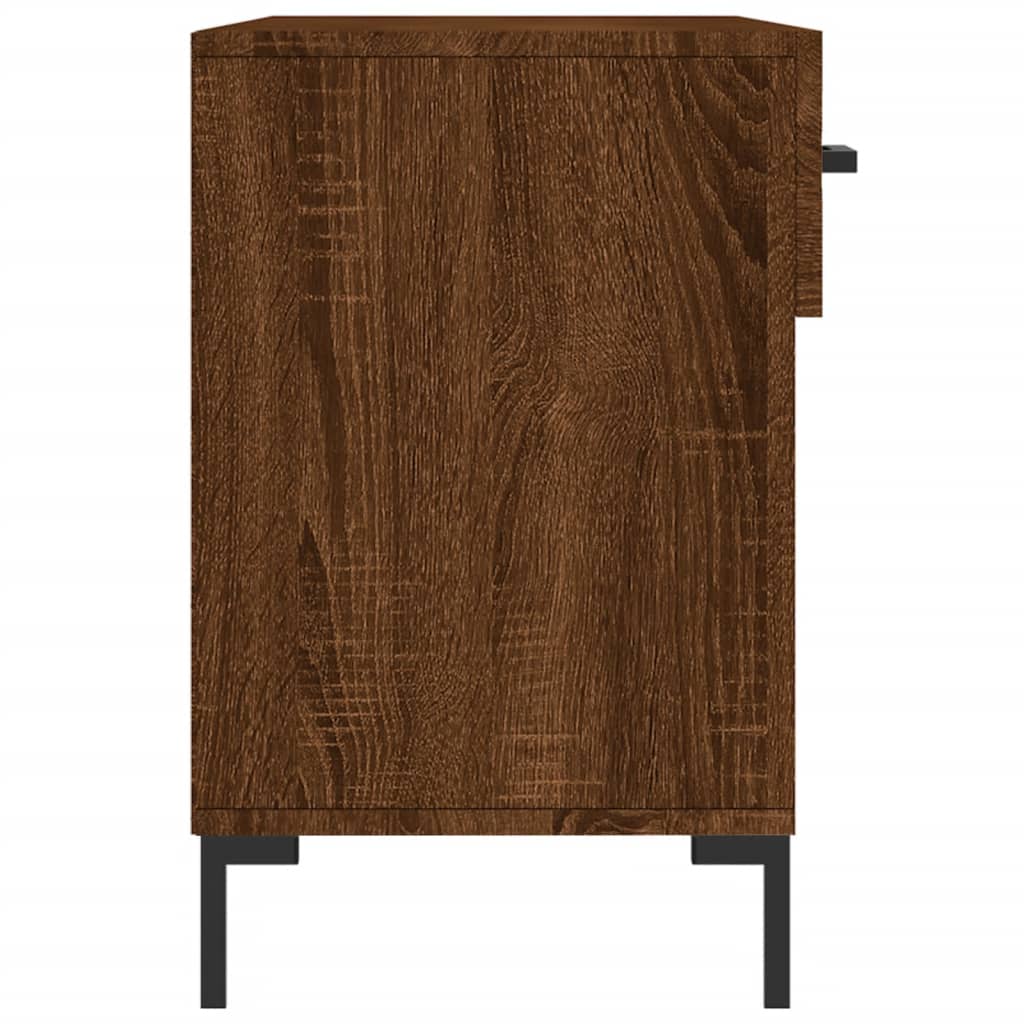 Shoe Bench Brown Oak 102x35x55 cm Engineered Wood