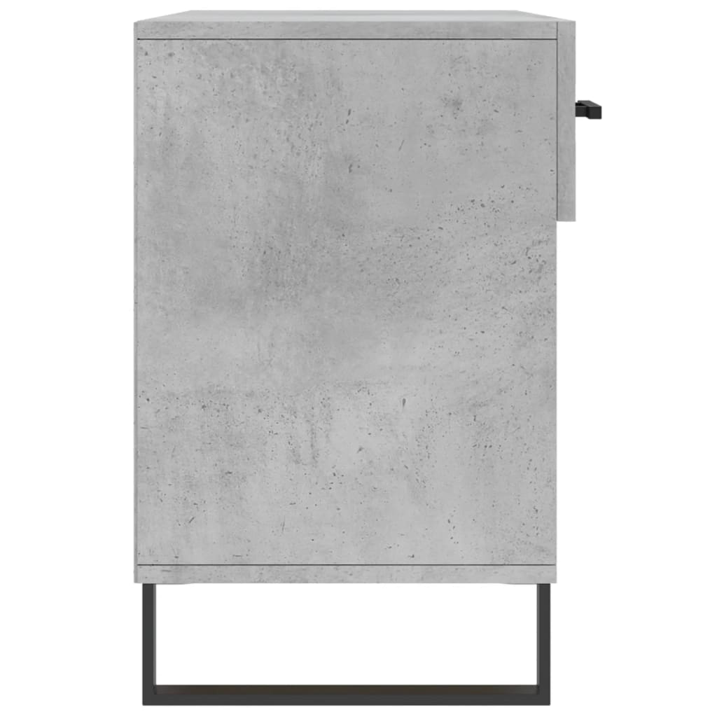 Shoe Bench Concrete Grey 102x35x55 cm Engineered Wood