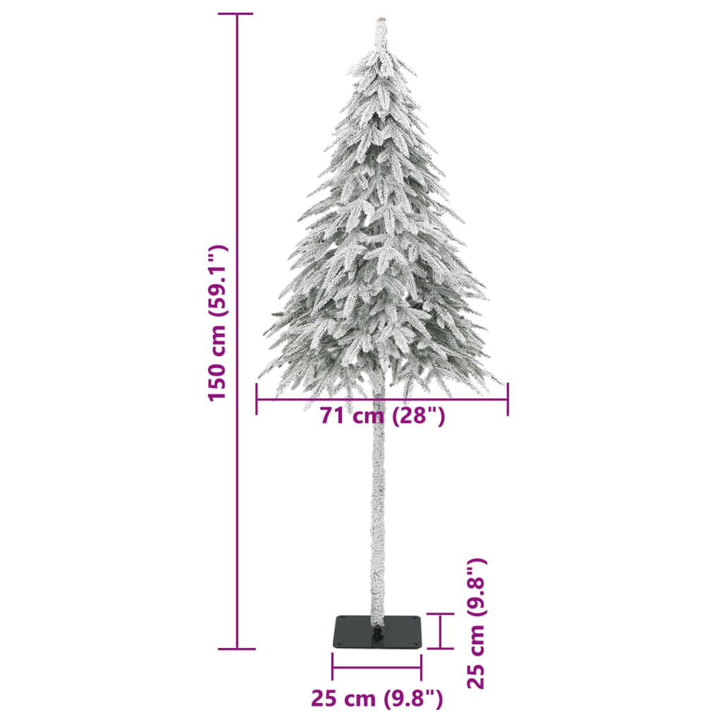 vidaXL Artificial Christmas Tree with Flocked Snow 150 cm