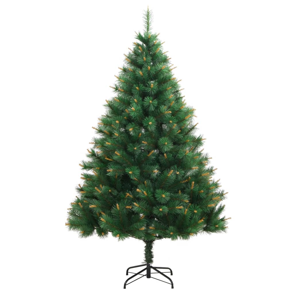 vidaXL Artificial Hinged Christmas Tree with Stand 180 cm