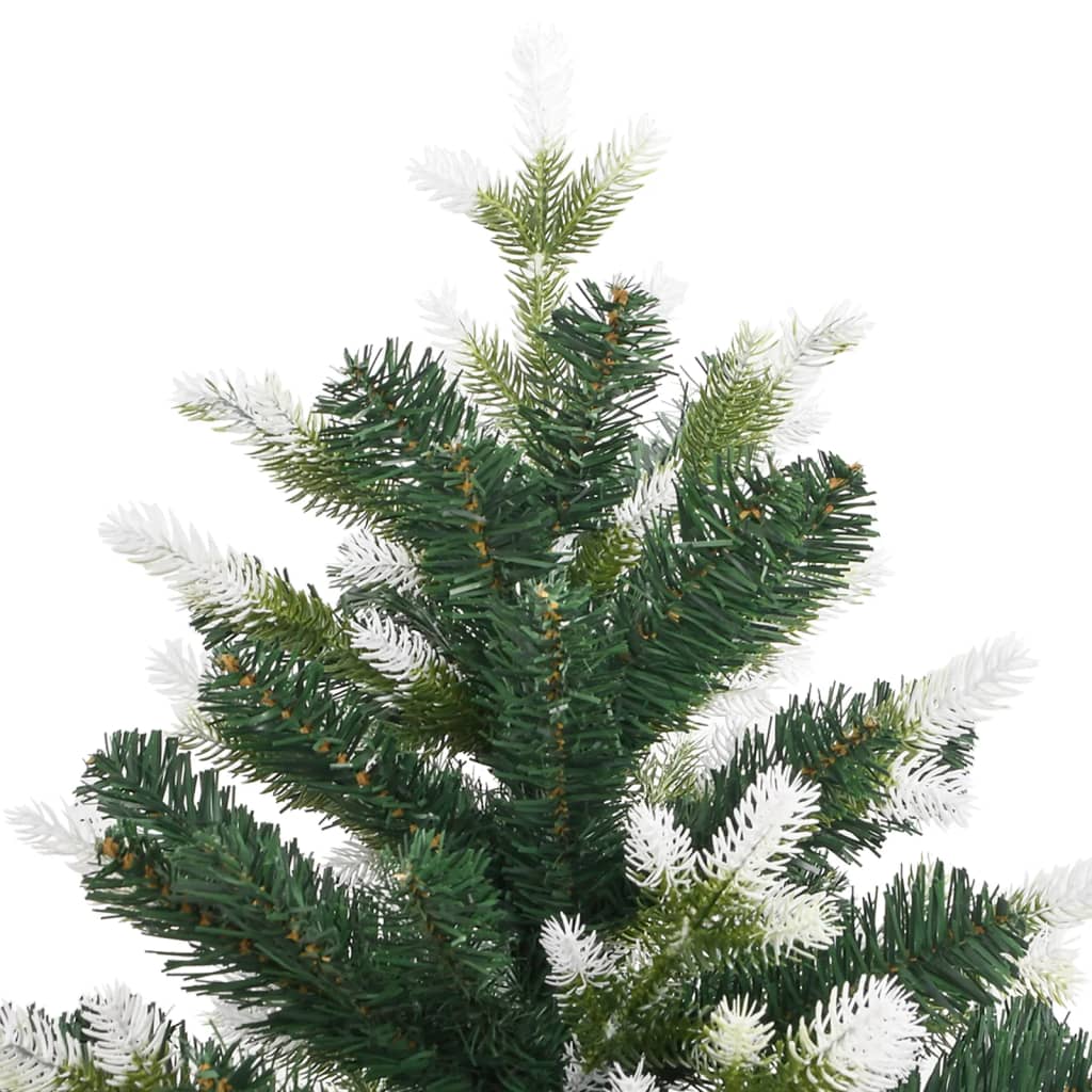 vidaXL Artificial Hinged Christmas Tree with Flocked Snow 120 cm