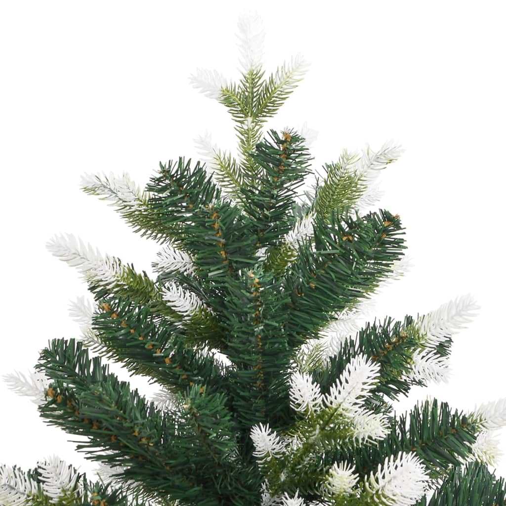 vidaXL Artificial Hinged Christmas Tree with Flocked Snow 150 cm