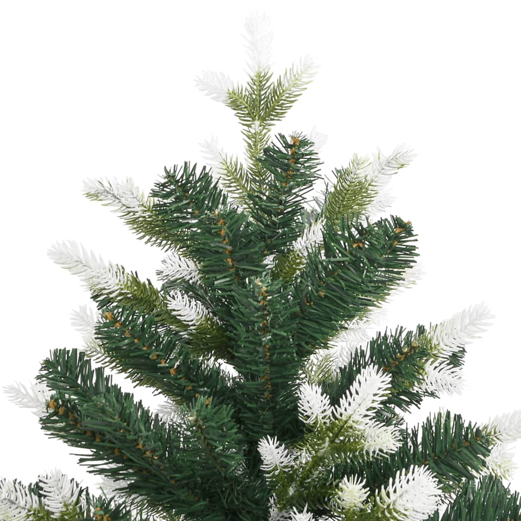 vidaXL Artificial Hinged Christmas Tree with Flocked Snow 180 cm