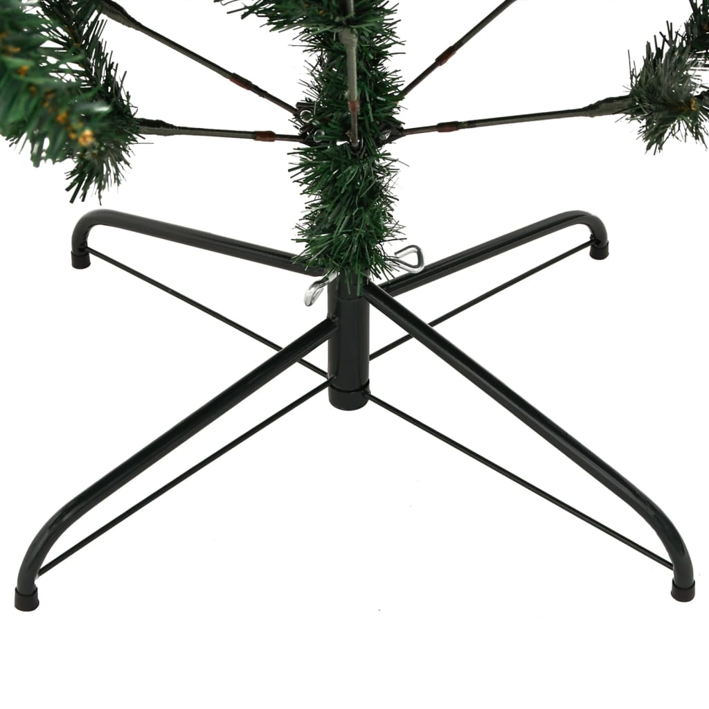 vidaXL Artificial Hinged Christmas Tree with Stand 210 cm