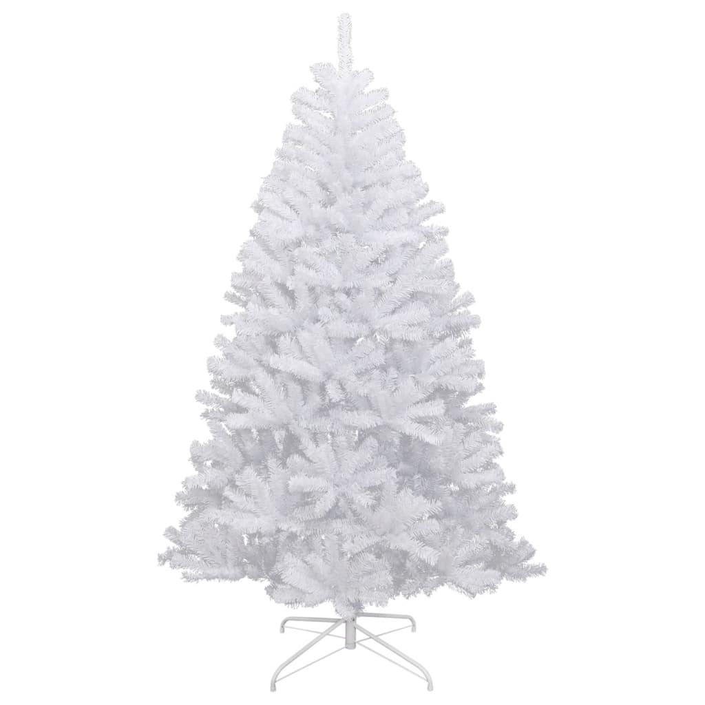 vidaXL Artificial Hinged Christmas Tree with Flocked Snow 180 cm