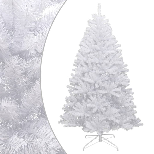 vidaXL Artificial Hinged Christmas Tree with Flocked Snow 210 cm