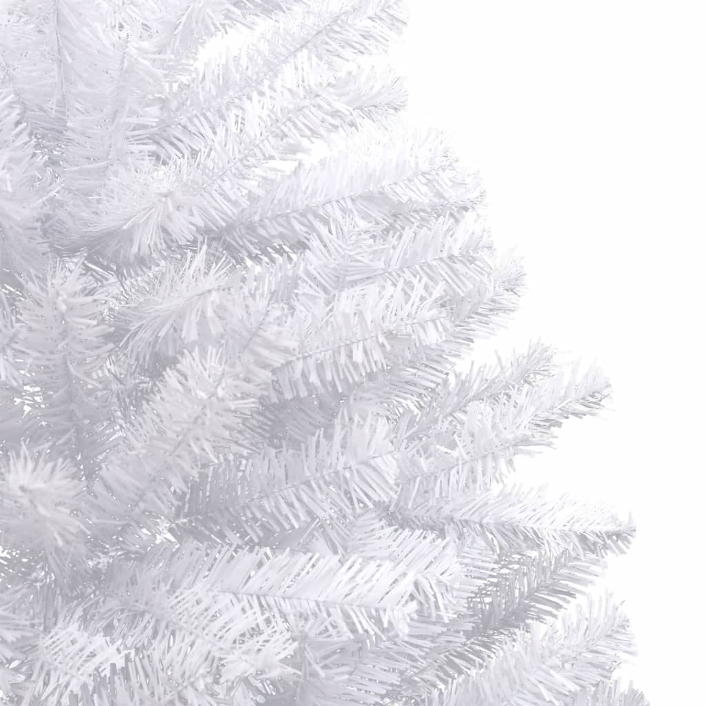 vidaXL Artificial Hinged Christmas Tree with Flocked Snow 210 cm