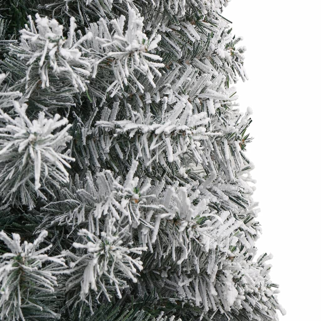 vidaXL Slim Christmas Tree with Stand and Flocked Snow 270 cm PVC