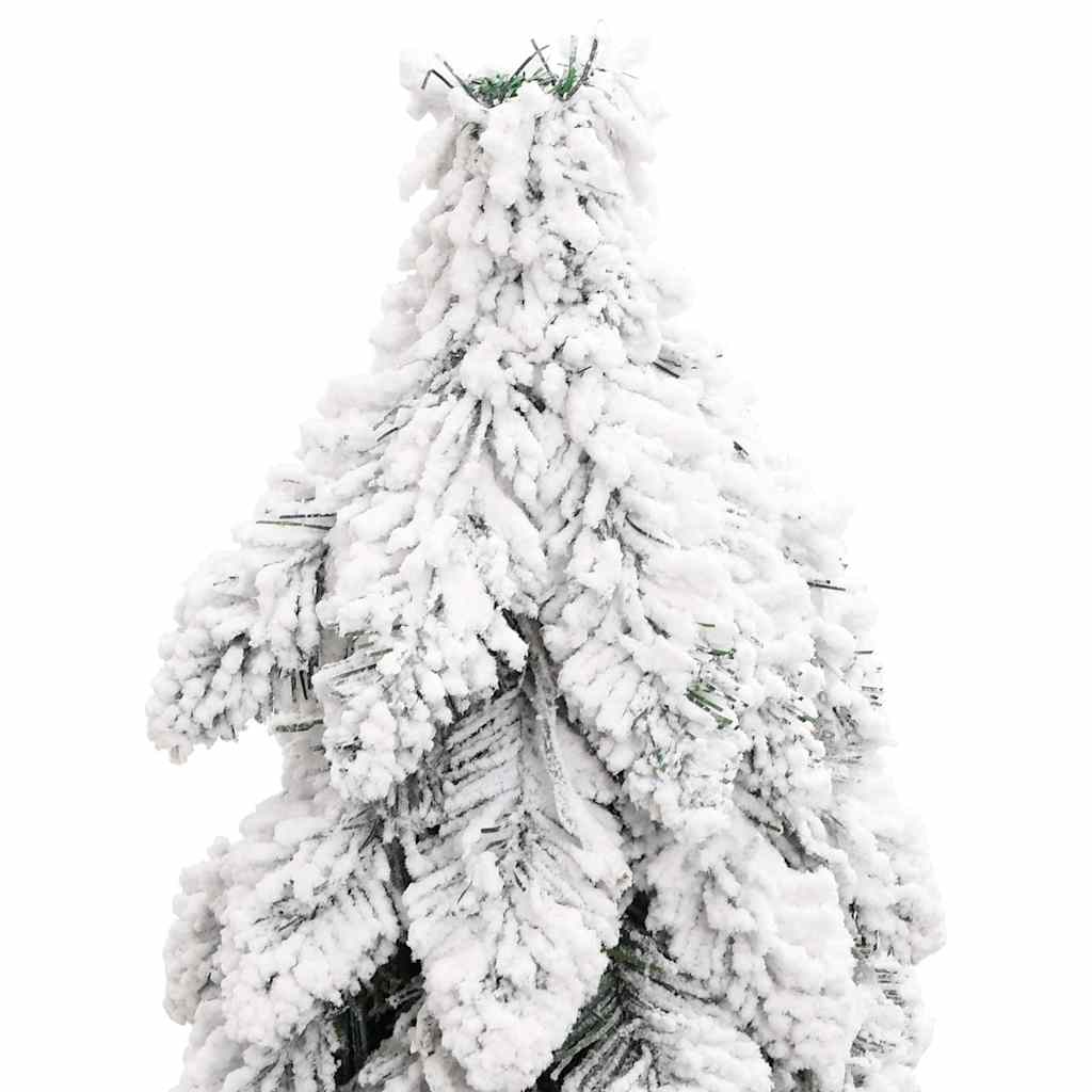 vidaXL Artificial Pre-lit Christmas Tree with 80 LEDs and Flocked Snow 150 cm