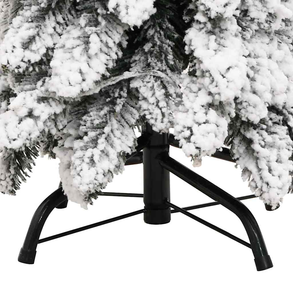 vidaXL Artificial Pre-lit Christmas Tree with 80 LEDs and Flocked Snow 150 cm