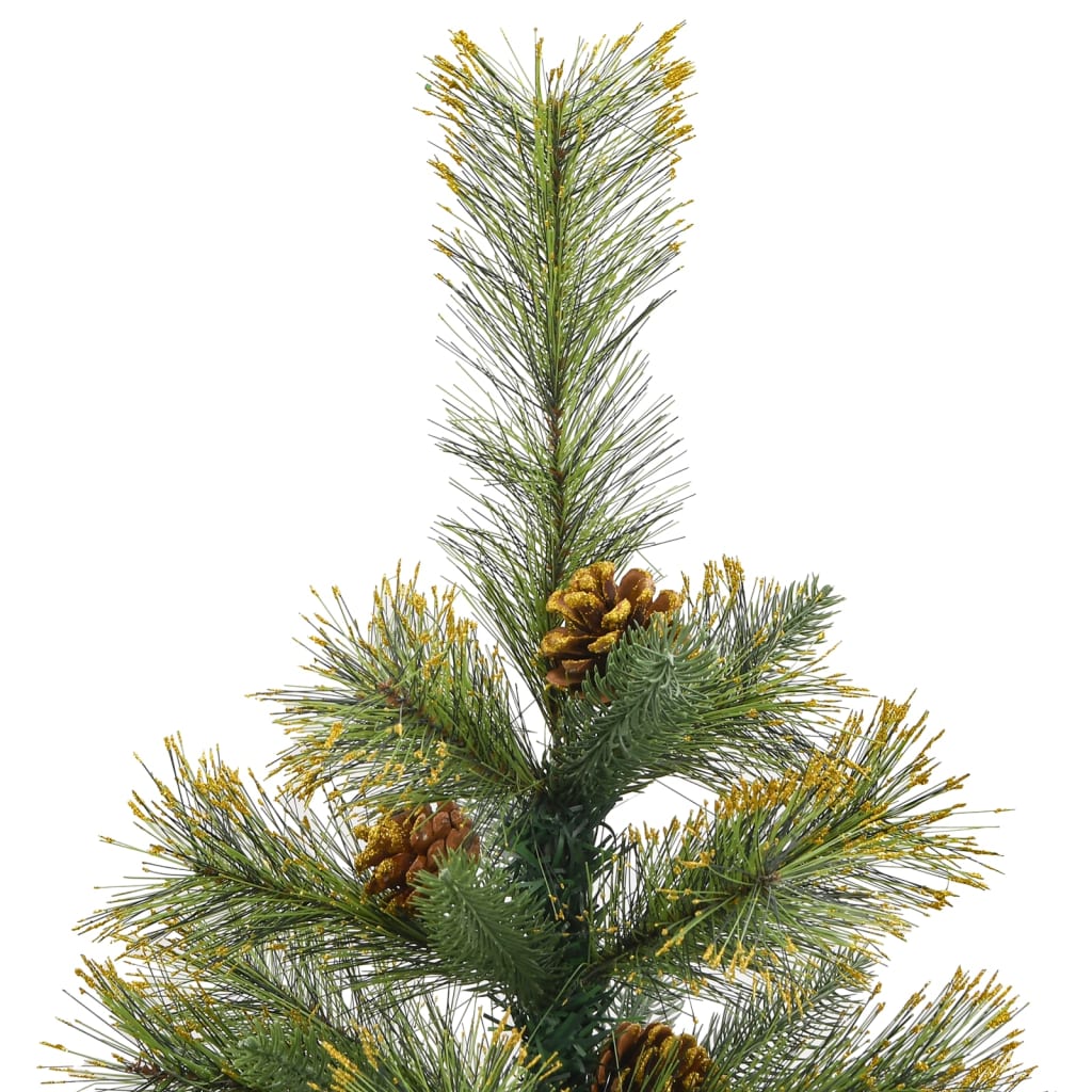 vidaXL Artificial Hinged Christmas Tree with Cones 150 cm