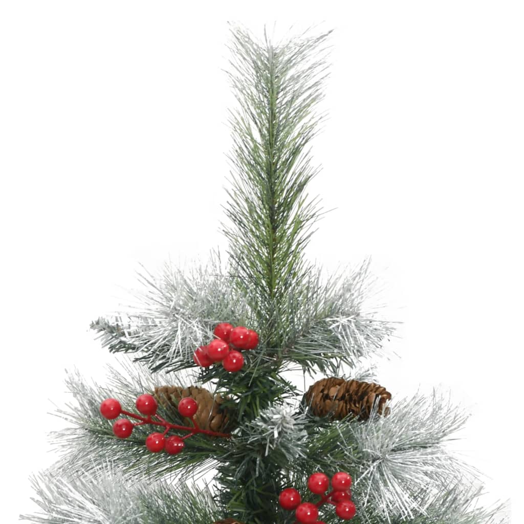 vidaXL Artificial Hinged Christmas Tree with Cones and Berries 120 cm