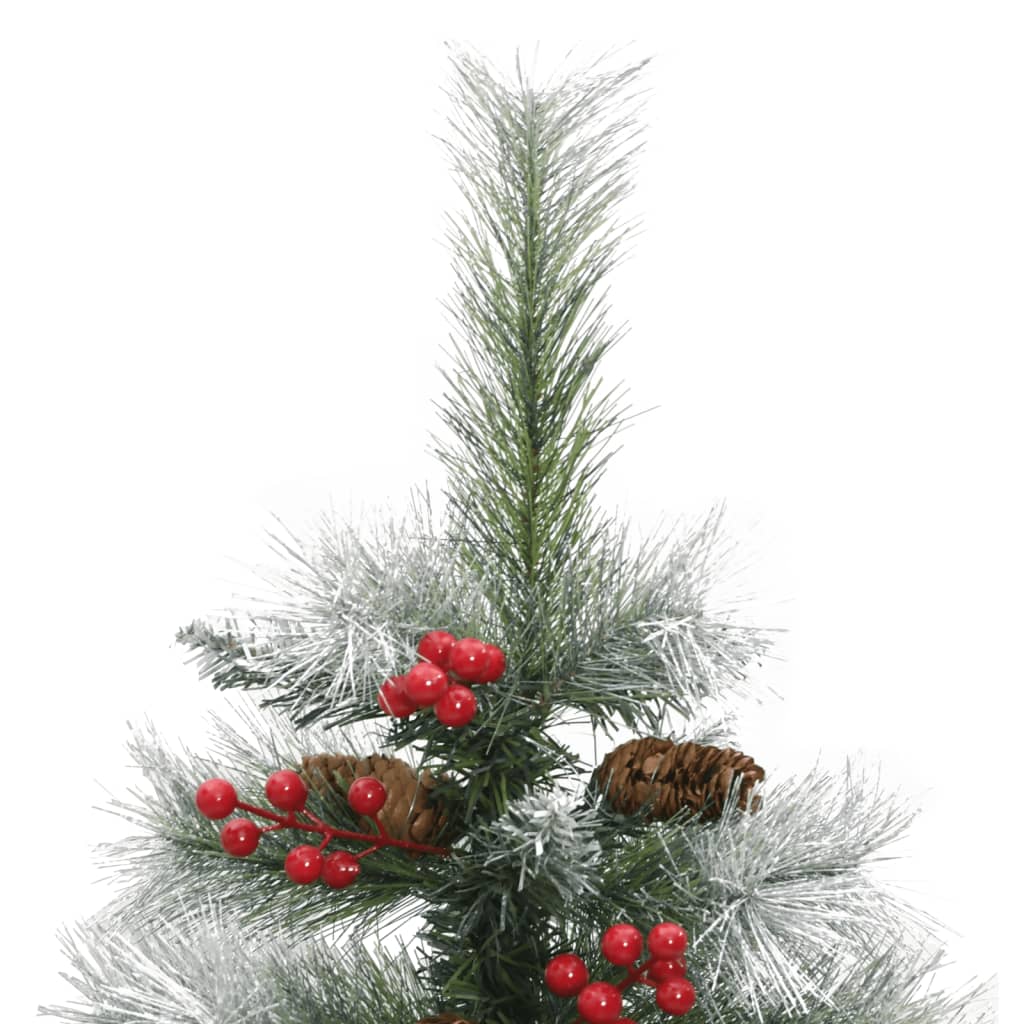 vidaXL Artificial Hinged Christmas Tree with Cones and Berries 150 cm