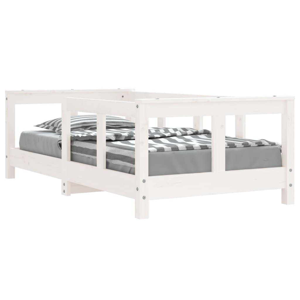 vidaXL Kids Bed Frame White 70x140 cm Solid Wood Pine