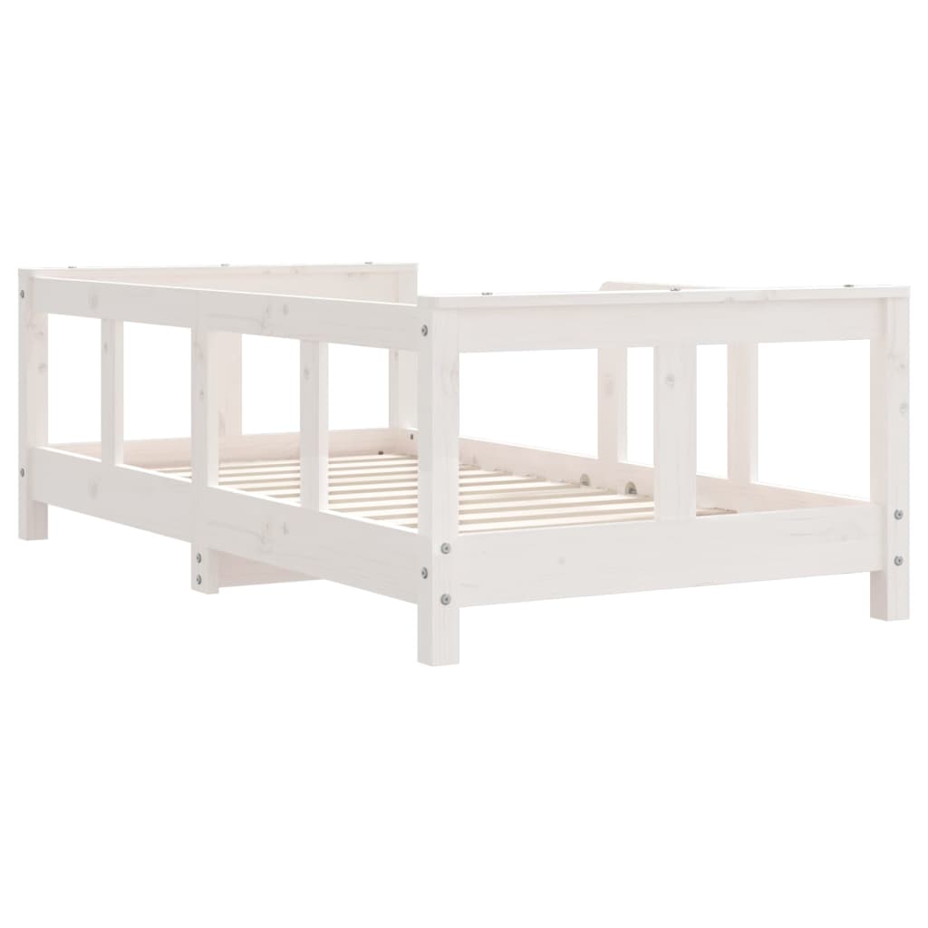 vidaXL Kids Bed Frame White 70x140 cm Solid Wood Pine