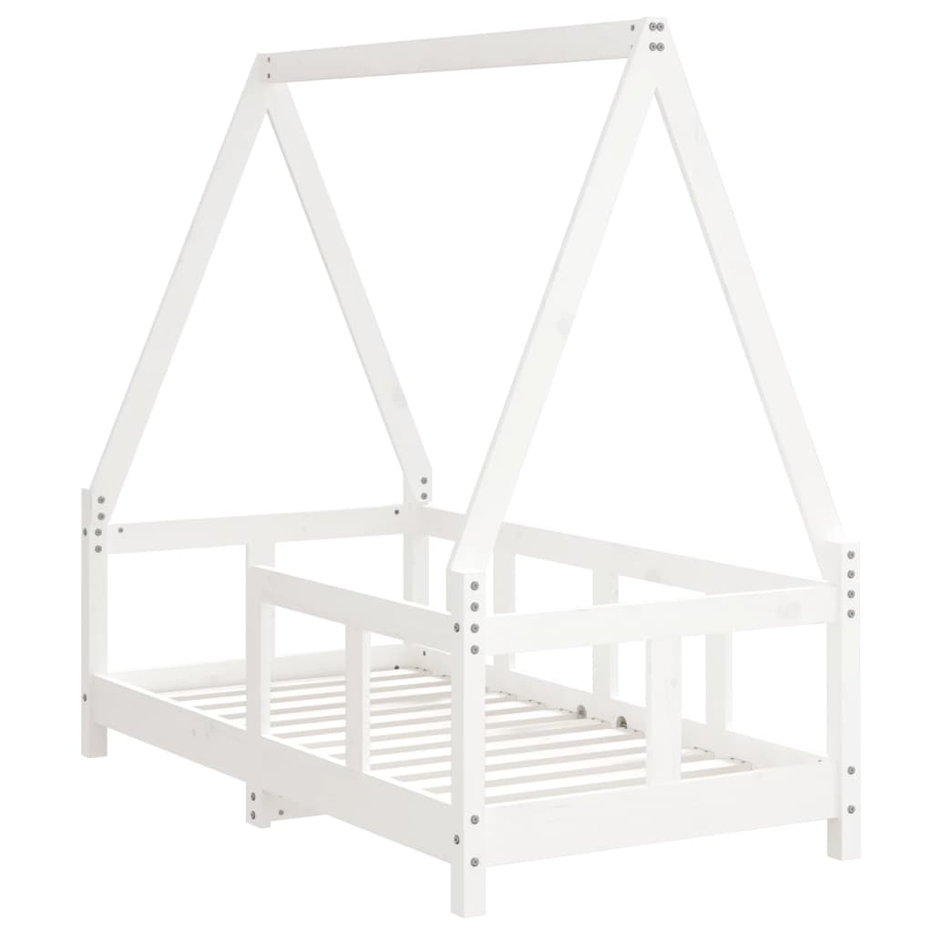 vidaXL Kids Bed Frame White 70x140 cm Solid Wood Pine