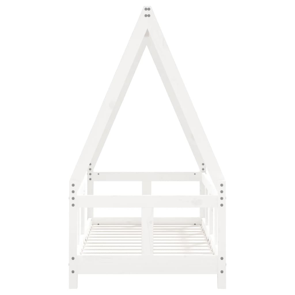 vidaXL Kids Bed Frame White 70x140 cm Solid Wood Pine