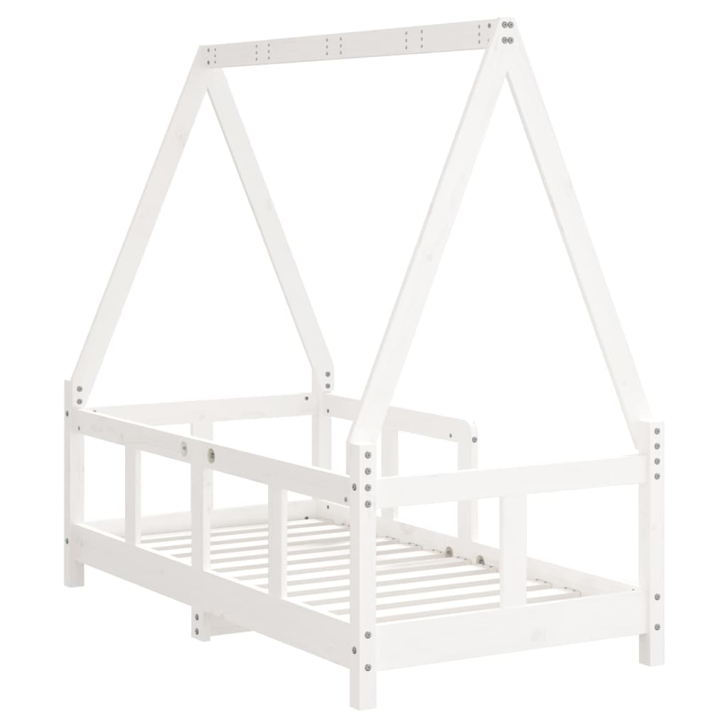 vidaXL Kids Bed Frame White 70x140 cm Solid Wood Pine