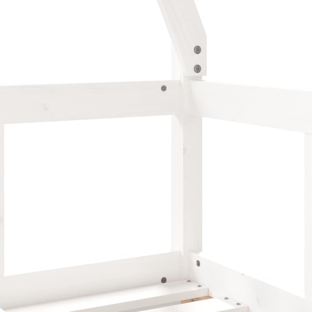 vidaXL Kids Bed Frame White 70x140 cm Solid Wood Pine