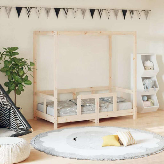 Kids Bed Frame 70x140 cm Solid Wood Pine