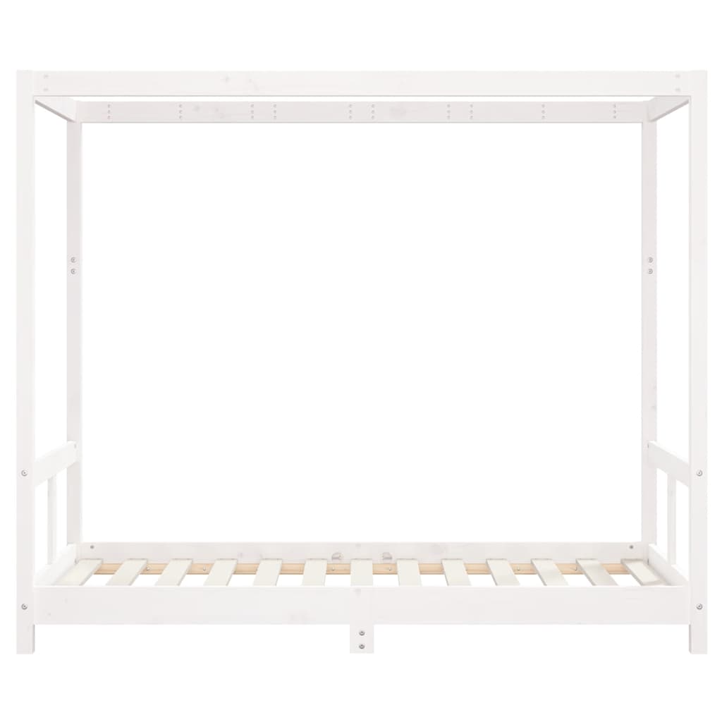 Kids Bed Frame White 80x160 cm Solid Wood Pine