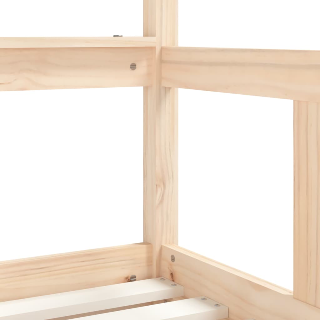 Kids Bed Frame with Drawers 70x140 cm Solid Wood Pine