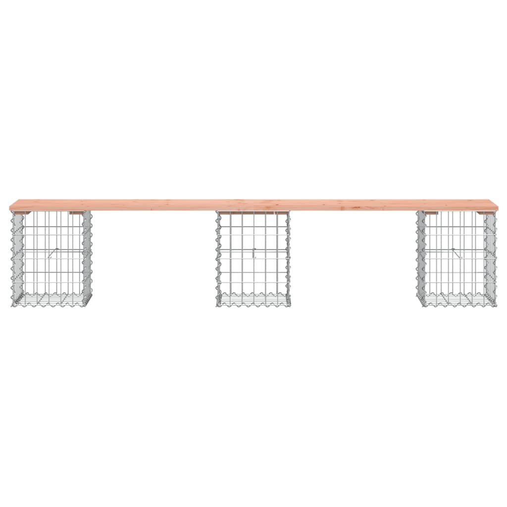 vidaXL Garden Bench Gabion Design 203x31x42 cm Solid Wood Douglas