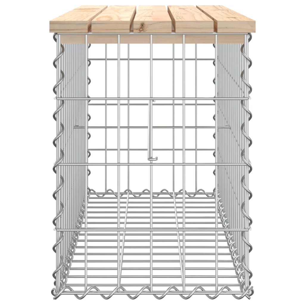 vidaXL Garden Bench Gabion Design 83x31.5x42 cm Solid Wood Pine
