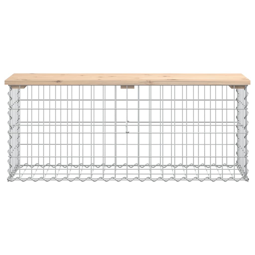 vidaXL Garden Bench Gabion Design 103x31.5x42 cm Solid Wood Pine