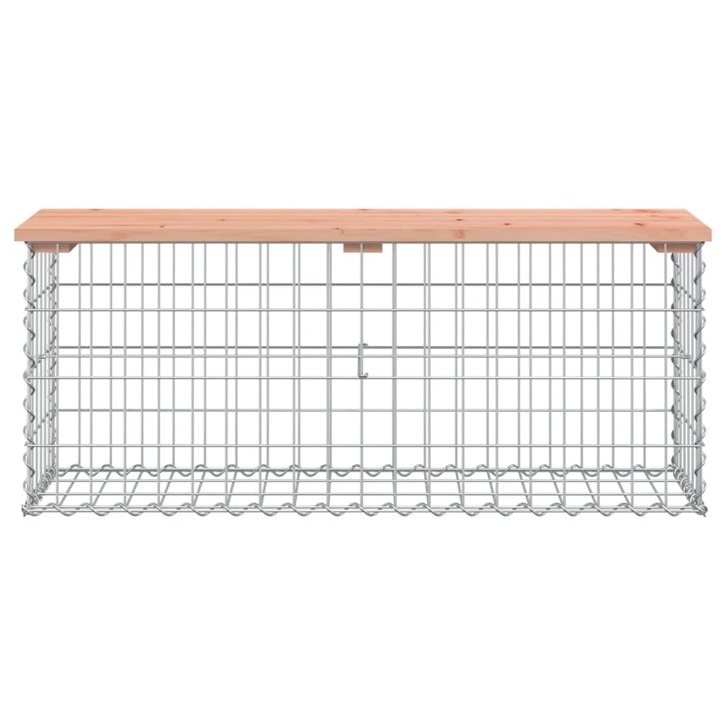 vidaXL Garden Bench Gabion Design 103x31.5x42 cm Solid Wood Douglas